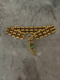 choker horn green stone