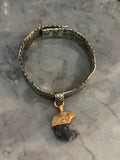 leather choker half moon