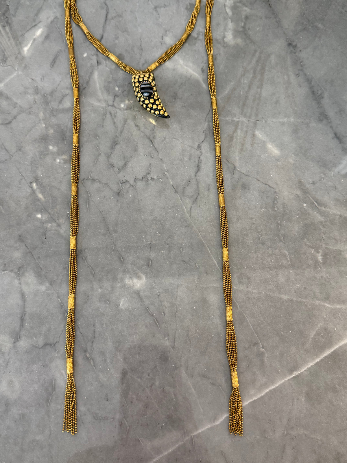 scarf horn necklace