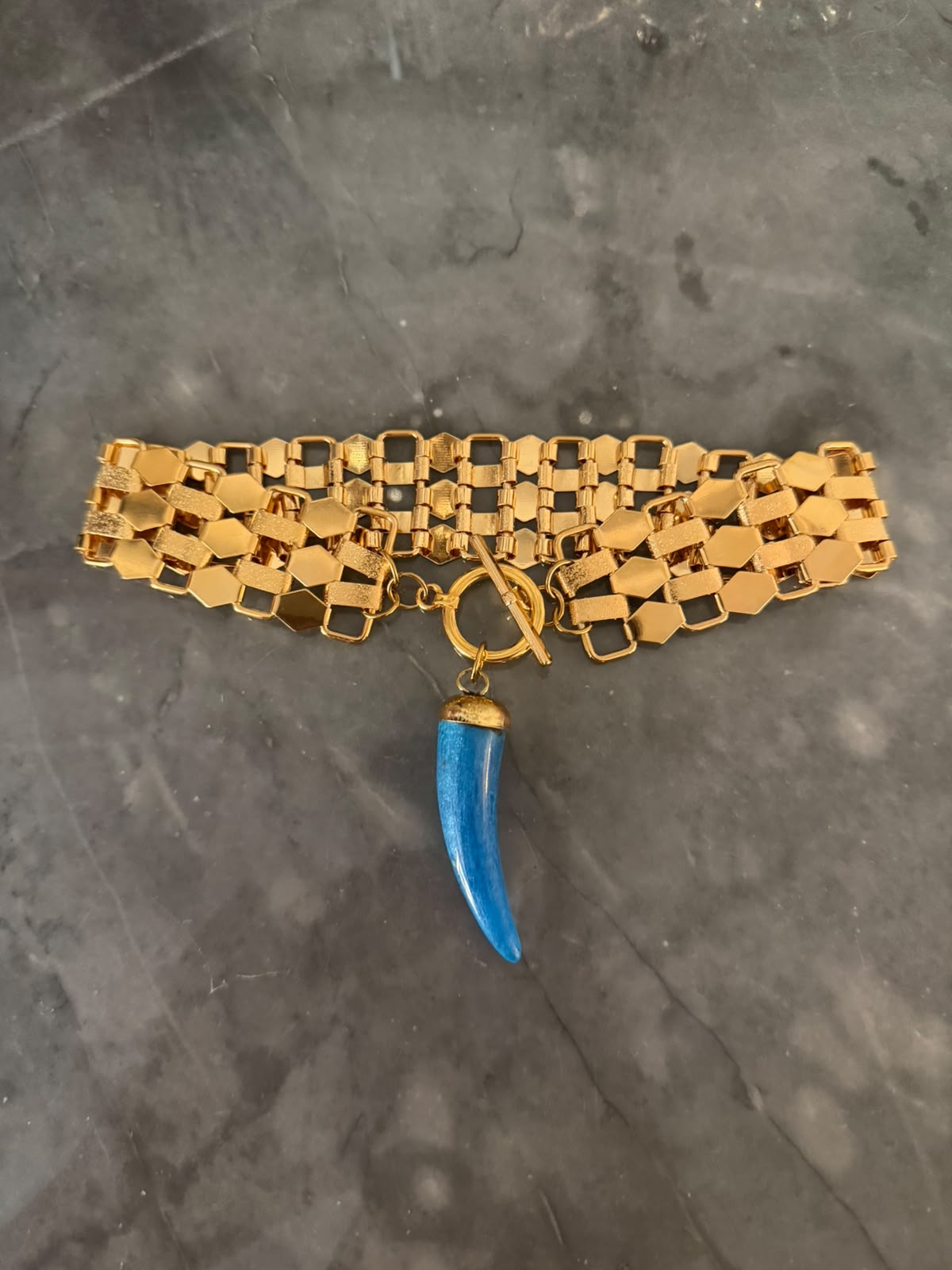 choker oro blu