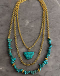 turquoise tiger stone necklace