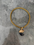 bronze moon necklace