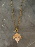 bronze leaf necklace