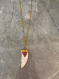 white marmo tiny necklace
