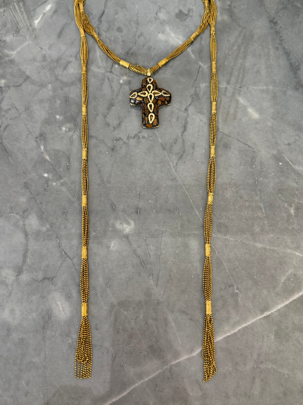 scarf cross necklace