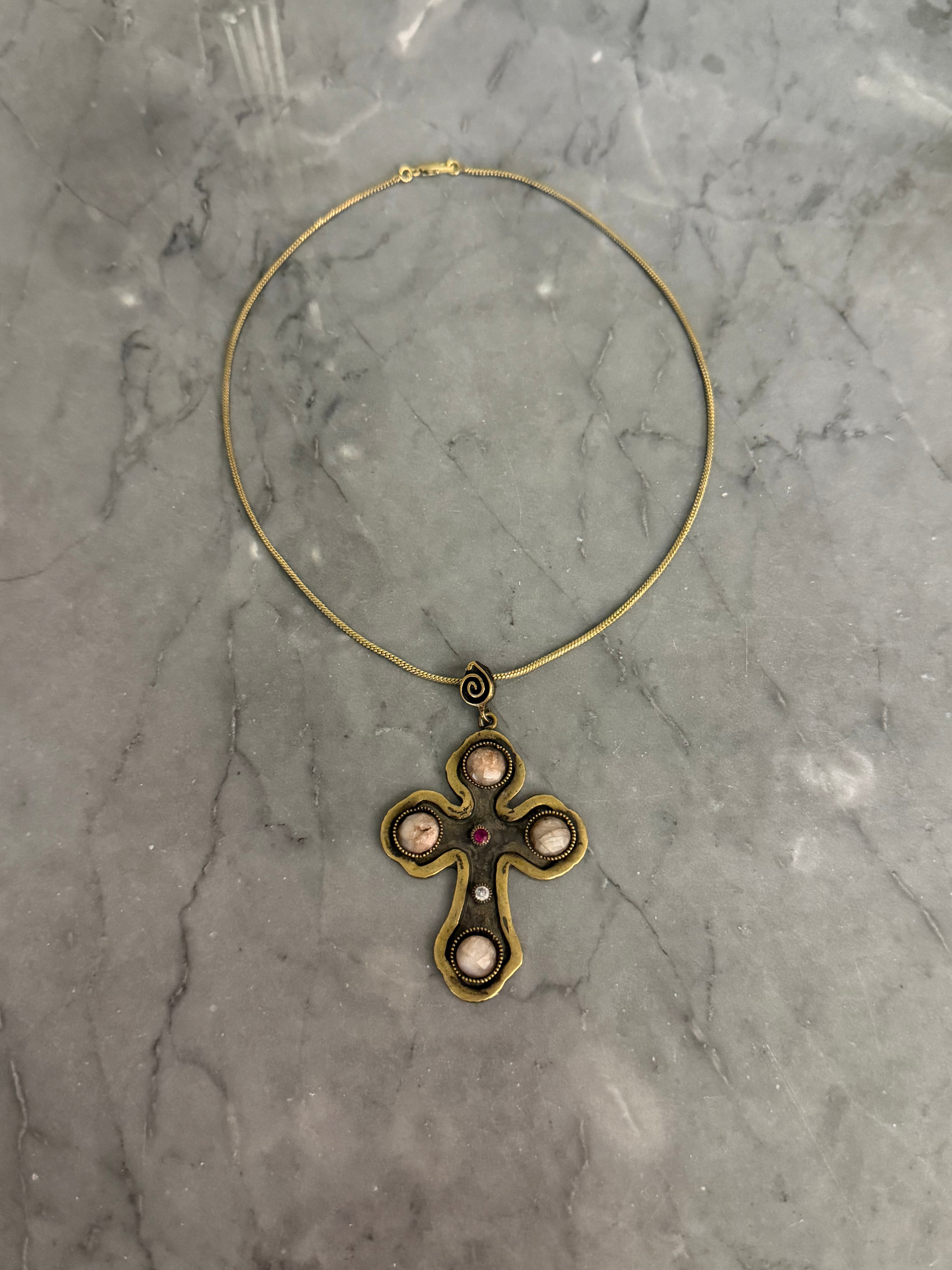 short old cross necklace