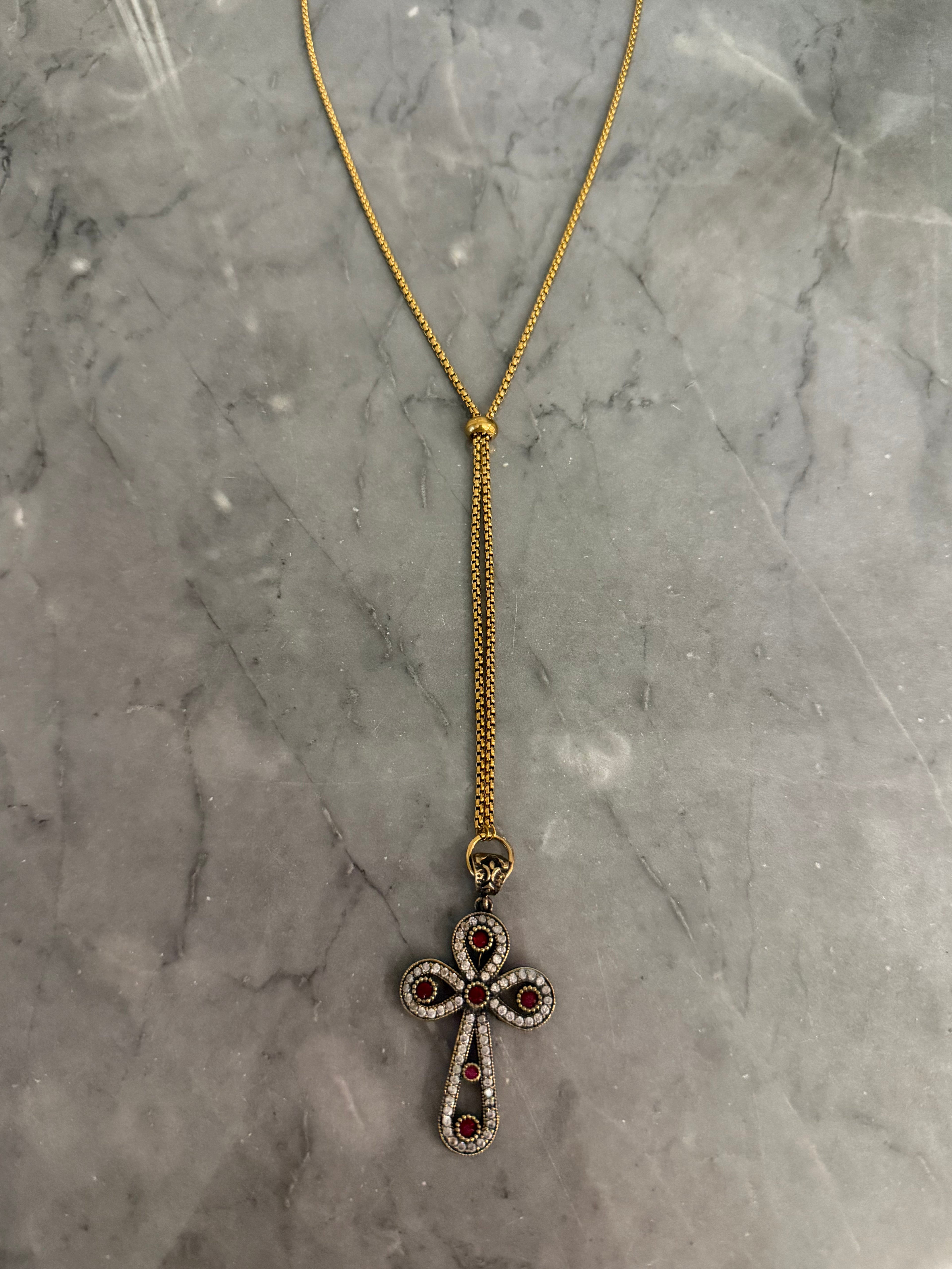 long old cross necklace