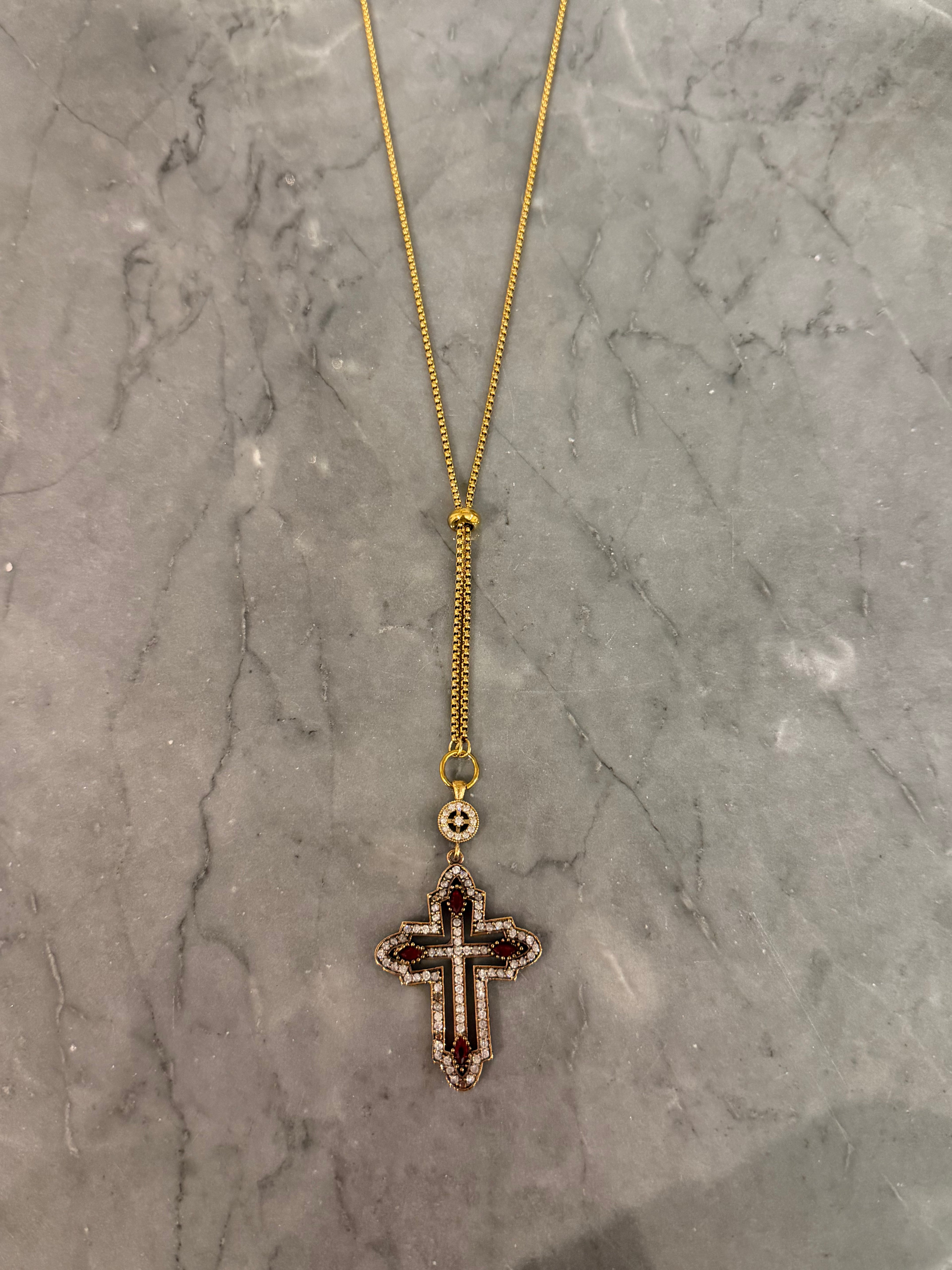 cross blolo necklace