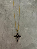 blu old cross long necklace