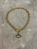 old eye short necklace