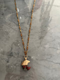 half moon bronze necklace