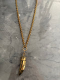 bronze mirror necklace