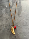 horn love necklace