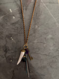A-bronze white necklace