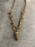 personalized horn hand necklace