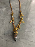personalized red and white necklace