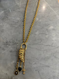 little chain horn necklace
