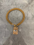 bronze stone eye choker