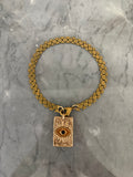 bronze  gold eye choker