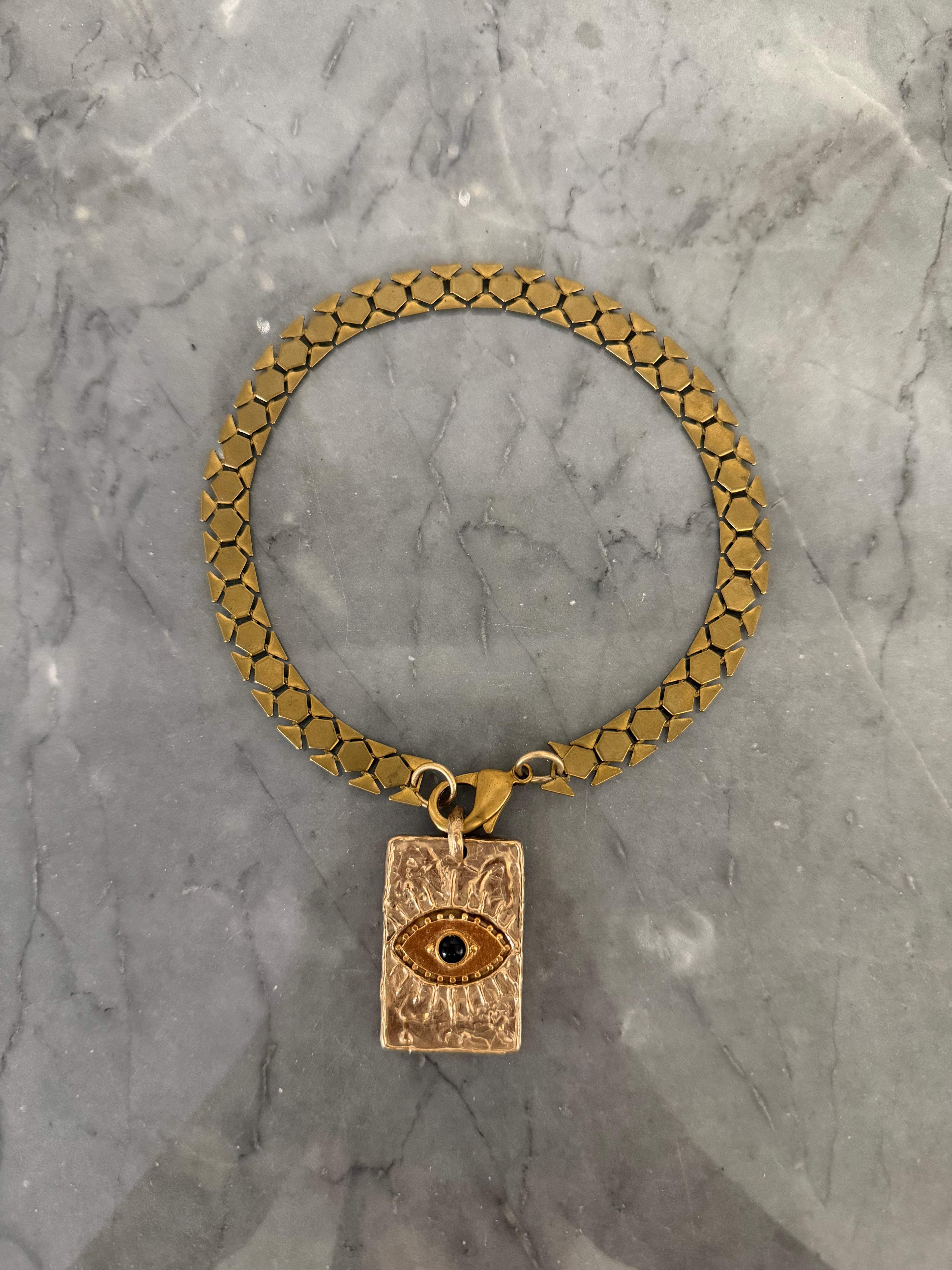 bronze  gold eye choker