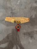 choker cross gold