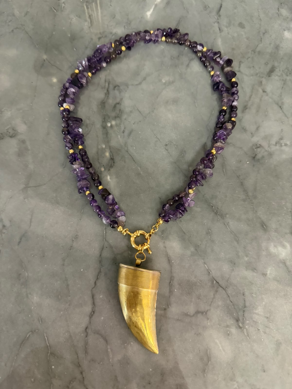 violet stone necklace