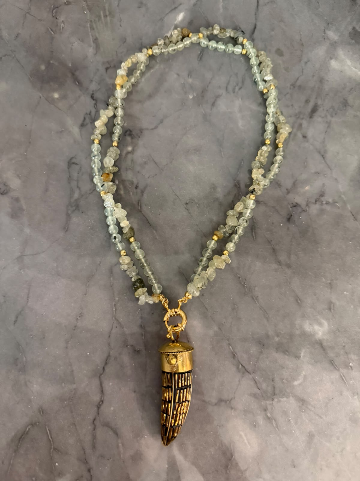 soft green stone necklace