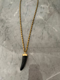 long black horn necklace