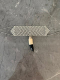 choker net silver black&white